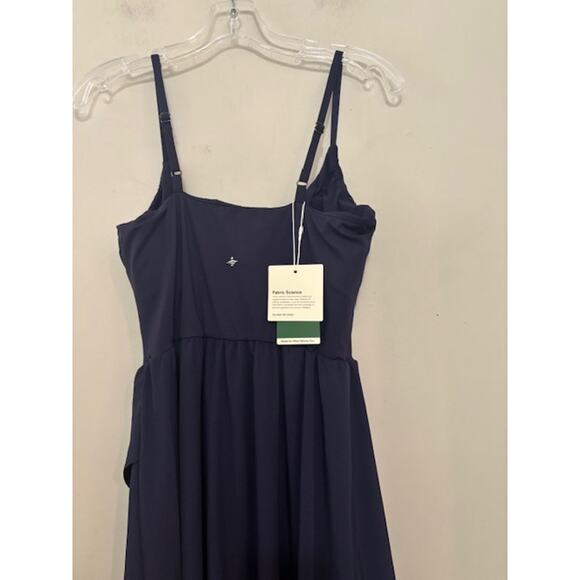 Halara Dress Breezeful High Low Flowy Midi Quick Dry Casual Navy Blue Small NWT - Picture 6 of 10